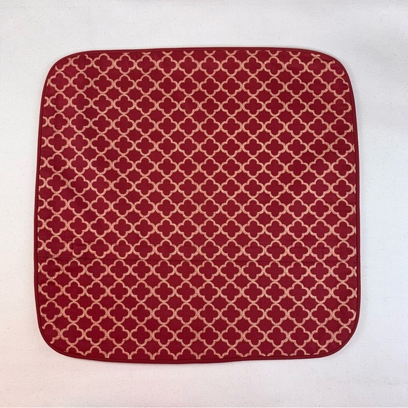 PR P Kaufmann Waverly Red Gold Fretwork Geometric Lattice Trellis Pillow Covers - Picture 3 of 6